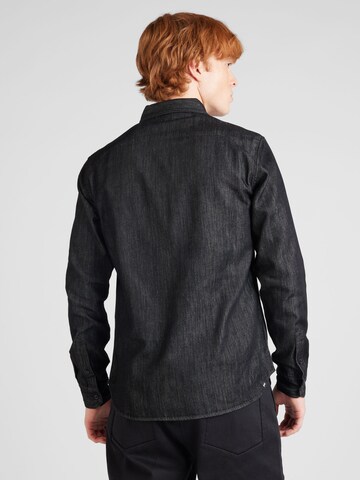 DENHAM Regular fit Button Up Shirt 'RICH' in Black