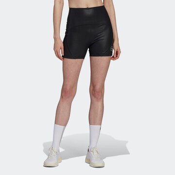 ADIDAS BY STELLA MCCARTNEY Skinny Workout Pants in Black: front