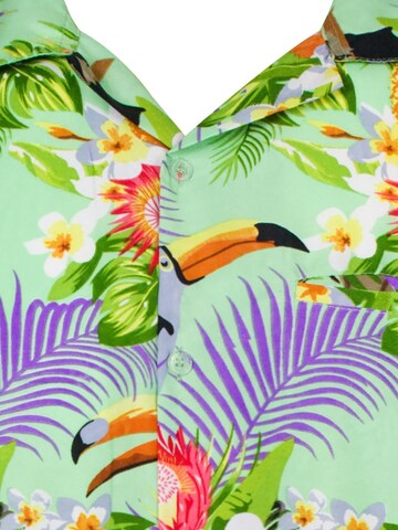 King Kameha Shirt 'Parrot Cockatoo' in Grün