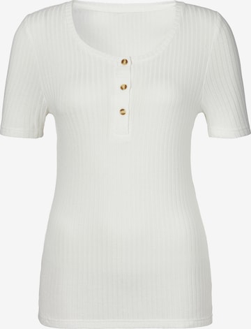 LASCANA Shirt in White: front