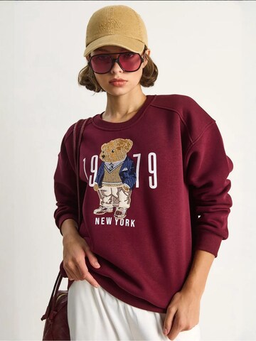 Sweat-shirt Bianco Lucci en rouge