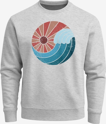 Neverless Sweatshirt 'Vintage Sunrise' in Grey: front