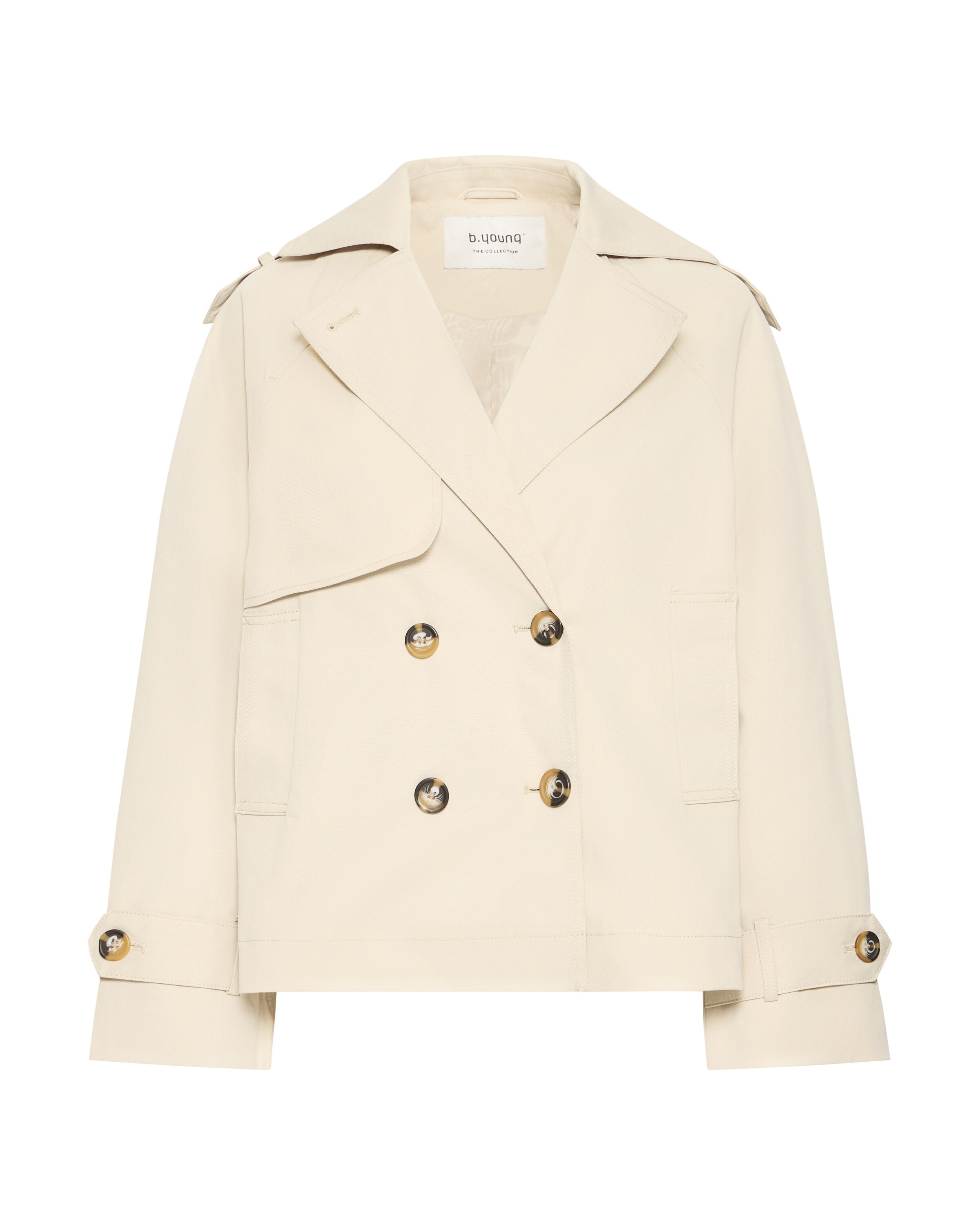 Manteau mi-saison 'AMONA' b.young en blanc : devant