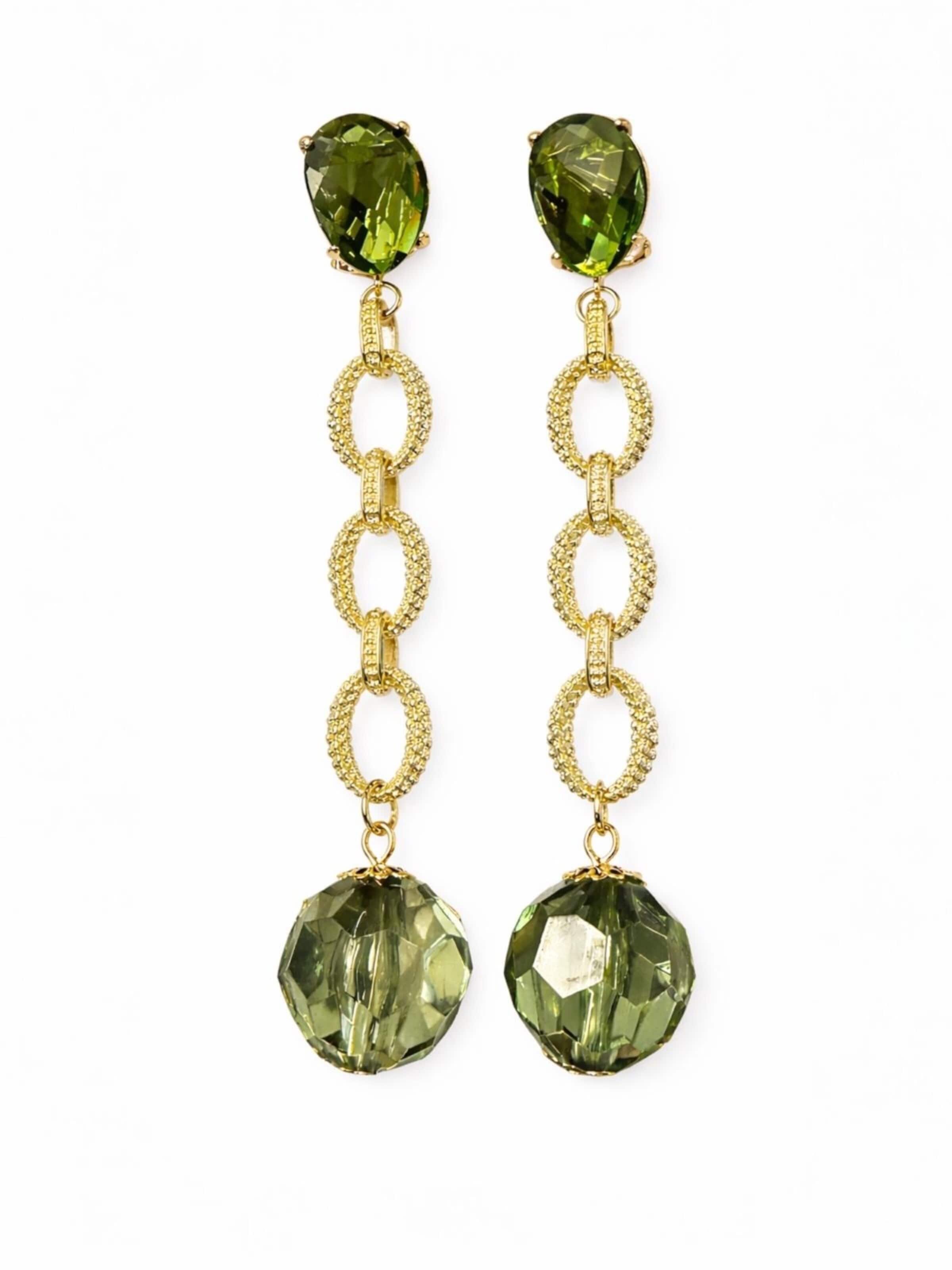 Elena Athanasiadou Earrings 'Emerald' in Green: front