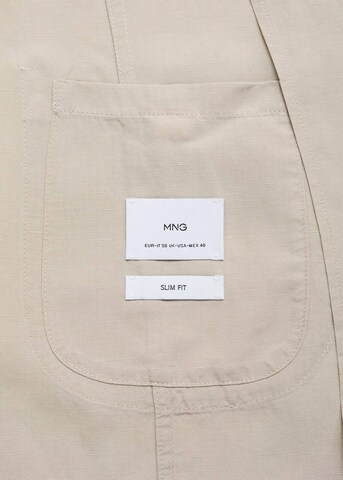 MANGO MAN Slim fit Suit Jacket 'Delave' in Beige