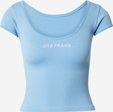 T-shirt 'IF SCOOP' iets frans en bleu : devant