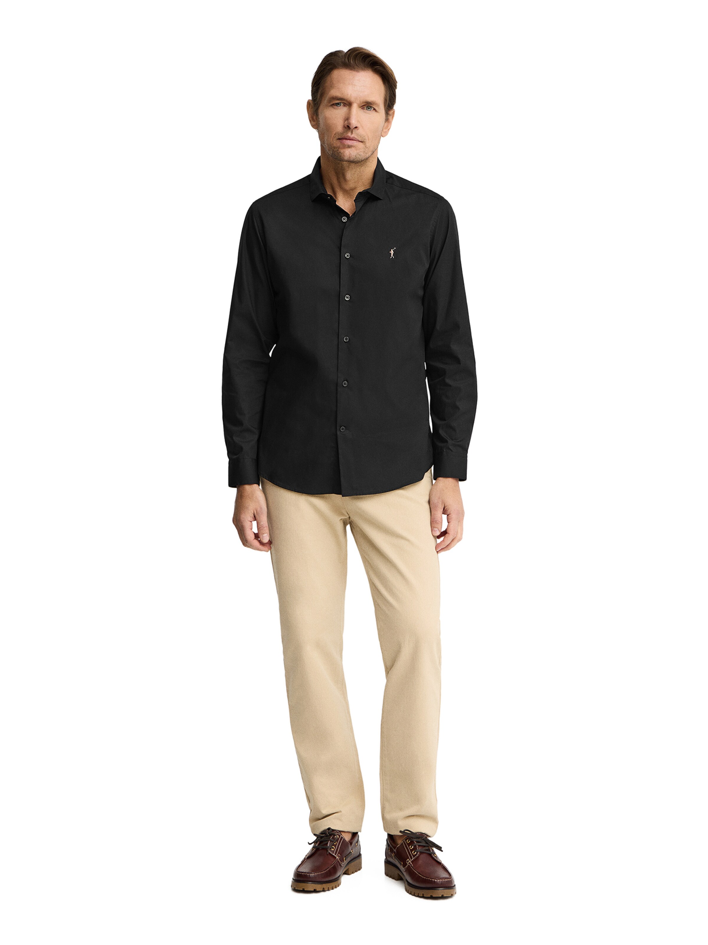 Polo Club Regular Fit Hemd in Schwarz