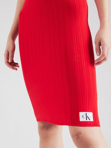 Calvin Klein Jeans Gebreide jurk in Rood