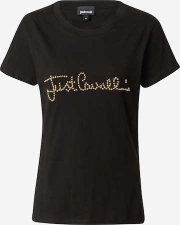 Just Cavalli - Camiseta 'MALIBU' en negro: frente
