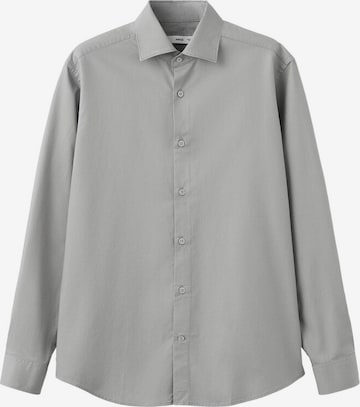 MANGO MAN Button Up Shirt 'Bilbao1' in Grey: front