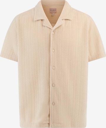 GUESS Regular fit Button Up Shirt in Beige: front