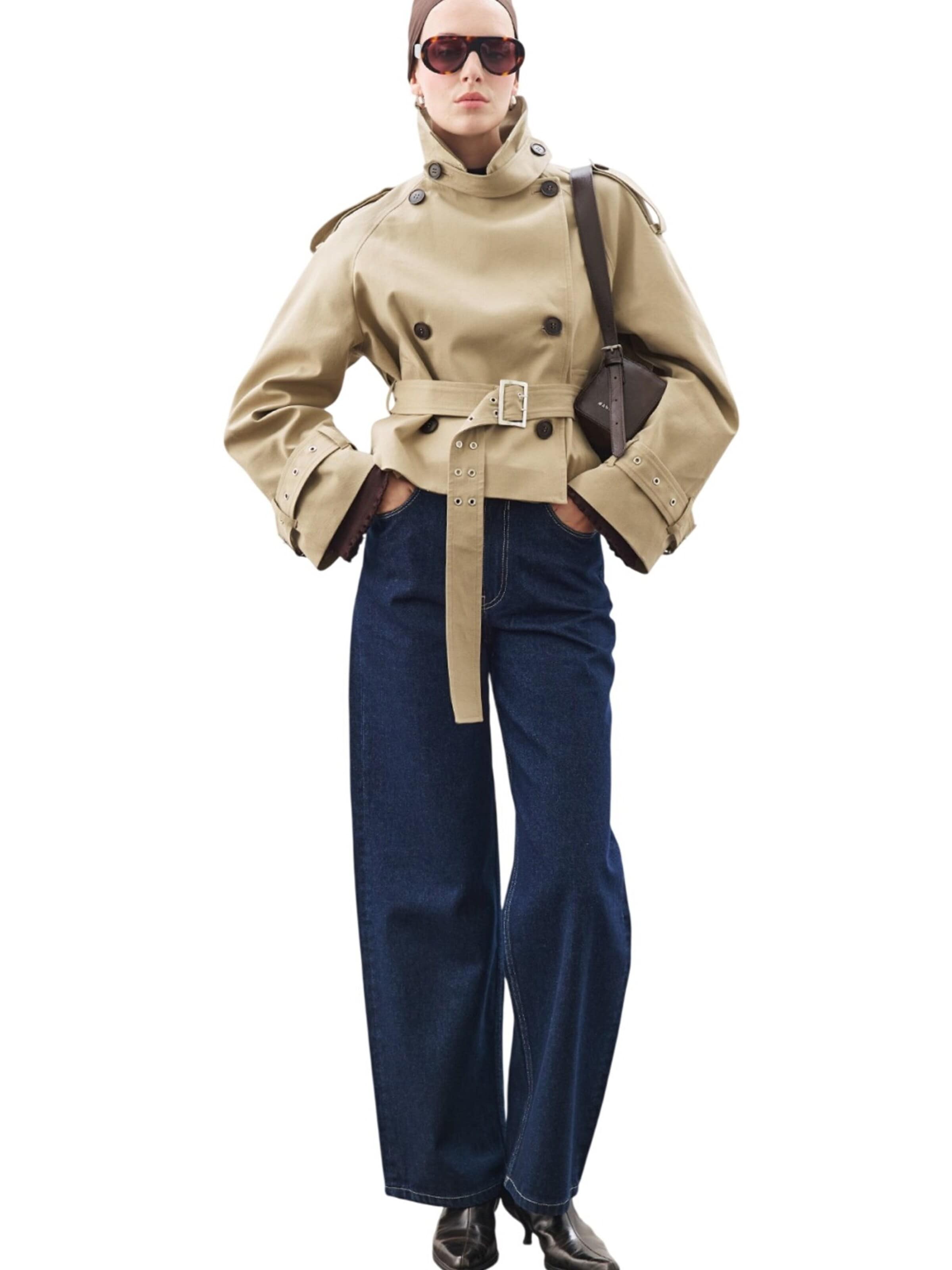 MANUKA Winter Jacket in Beige: front