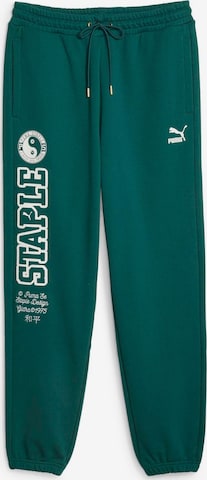 PUMA - Tapered Pantalón 'PUMA X STAPLE' en verde: frente