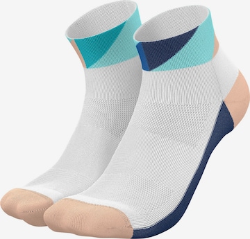 INCYLENCE Athletic Socks 'POLYGONS SHORT' in Blue: front