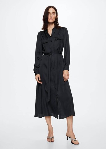 MANGO Shirt Dress 'Dominic' in Black