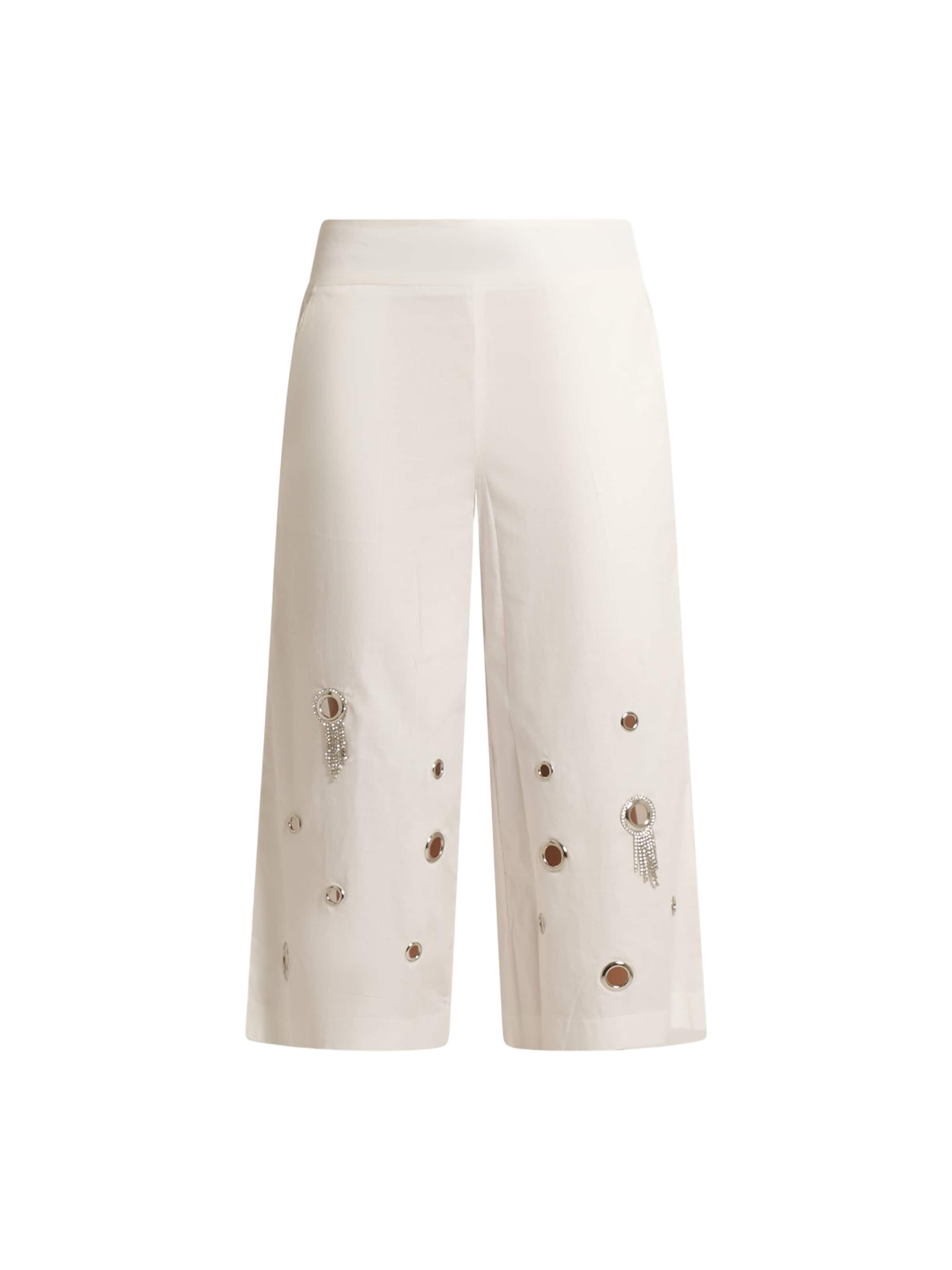 Jijil Wide leg Pants in White: front