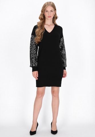 DreiMaster Klassik Gebreide jurk in Zwart