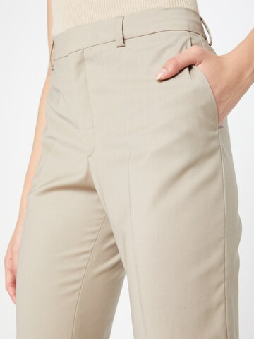 Filippa K Slim fit Pleated Pants 'Emma' in Beige