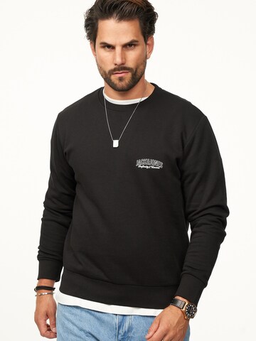 JACK JONES Sweatshirt 'JJINFINITY'‌‌‌‌ in Schwarz: Vorderseite