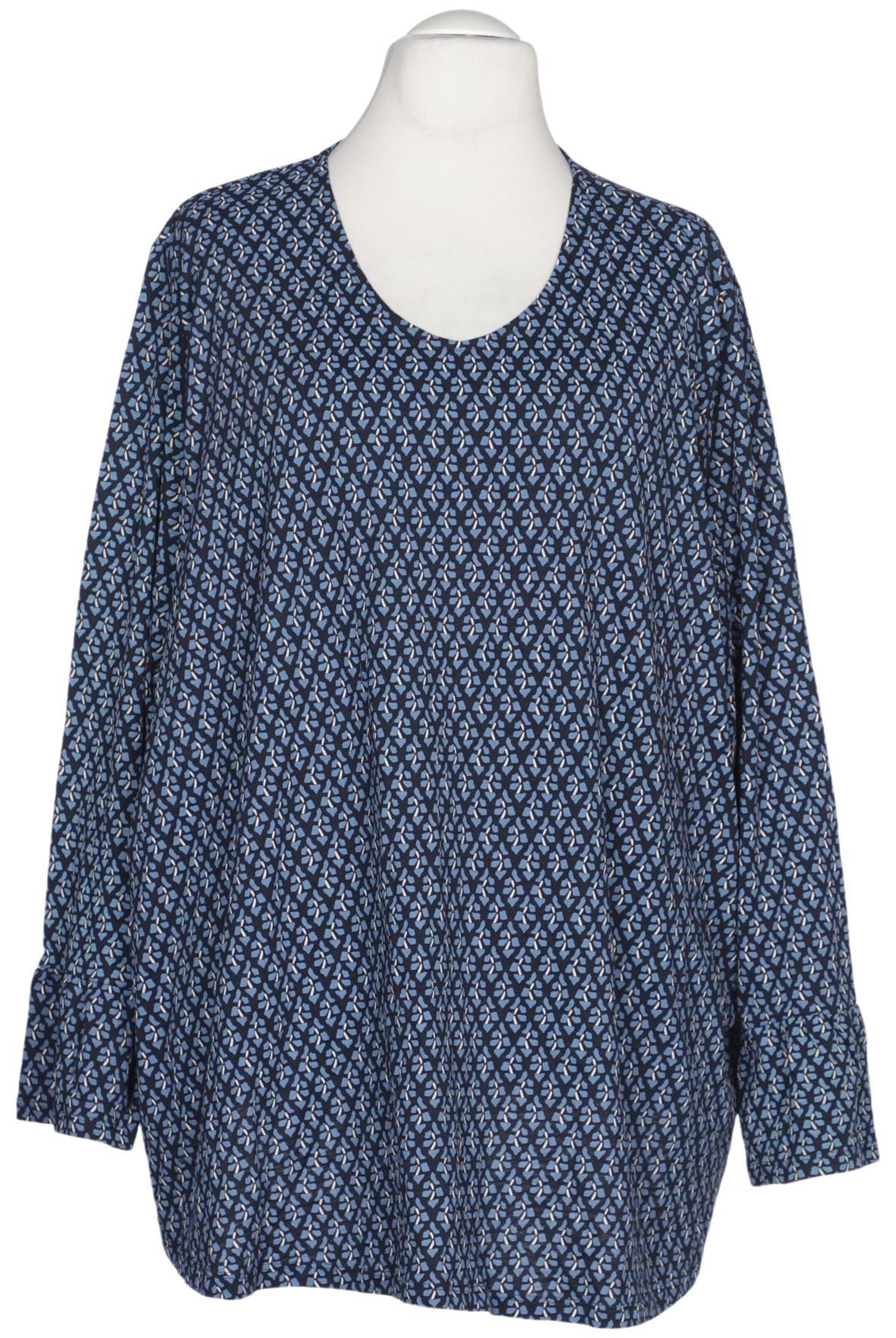 Ulla Popken Langarmshirt 9XL in Blau: Vorderseite