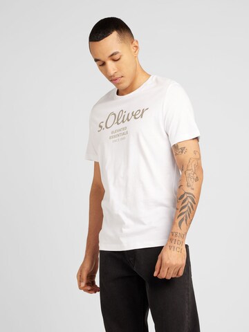 T-Shirt s.Oliver en blanc : devant
