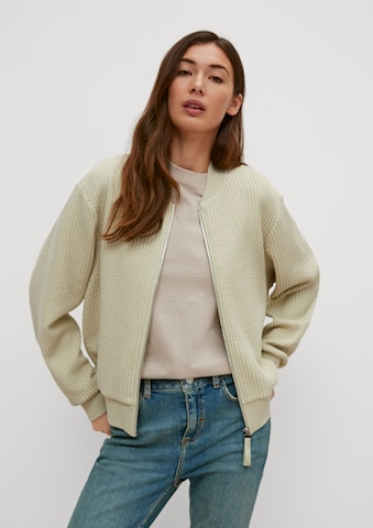 comma casual identity Sweatjacka i beige: framsida