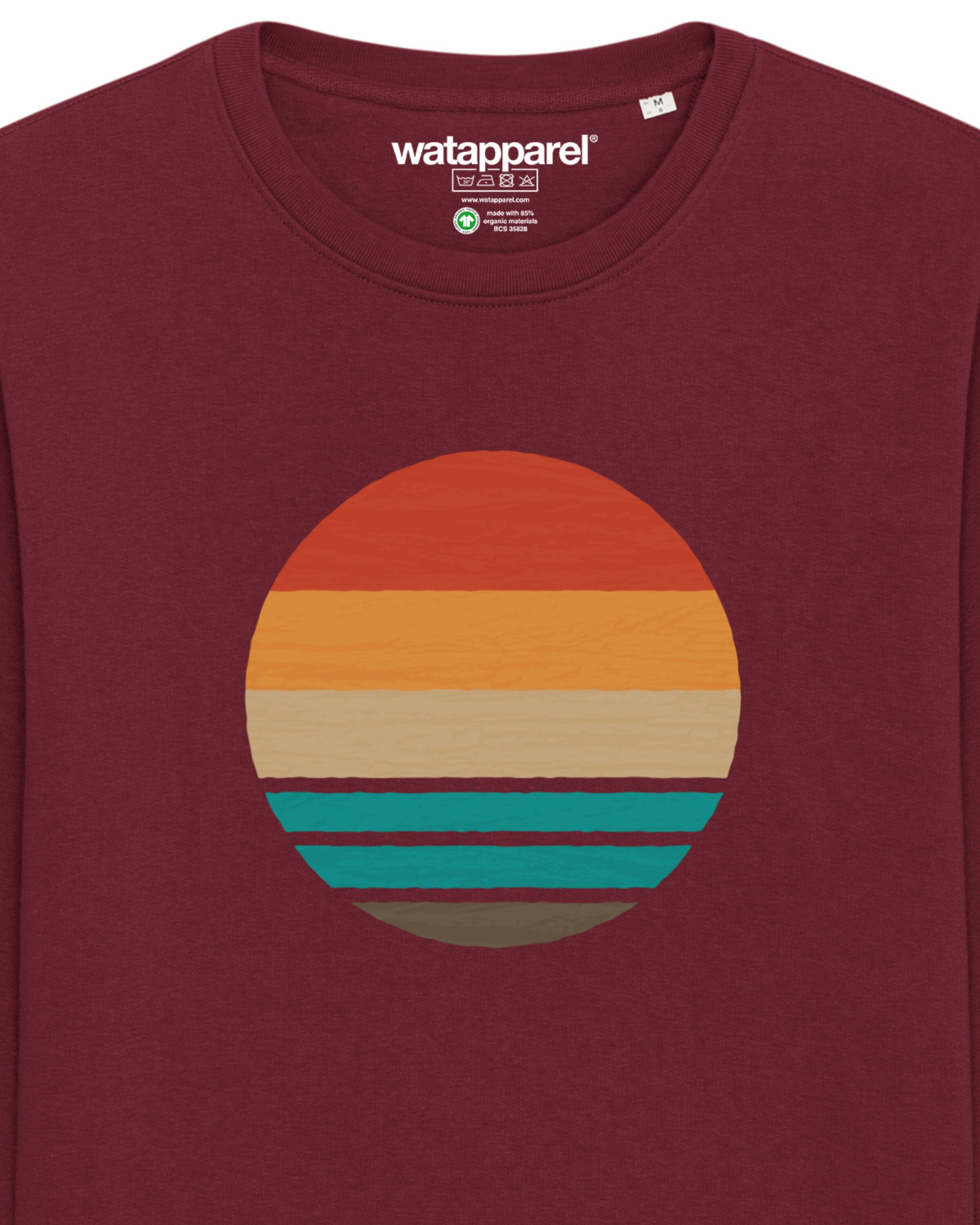 Sweat-shirt 'Retro Sunset Ocean' Watapparel en rouge