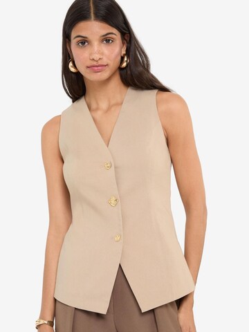 Friends Like These Gilet in Beige: voorkant
