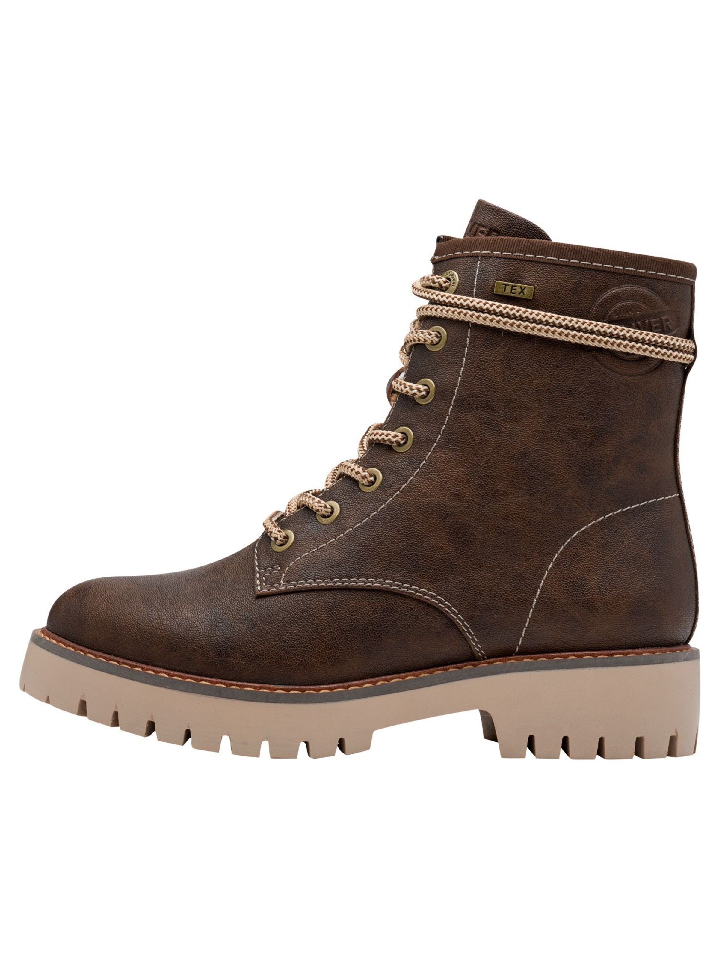 s.Oliver Lace-Up Ankle Boots in Brown