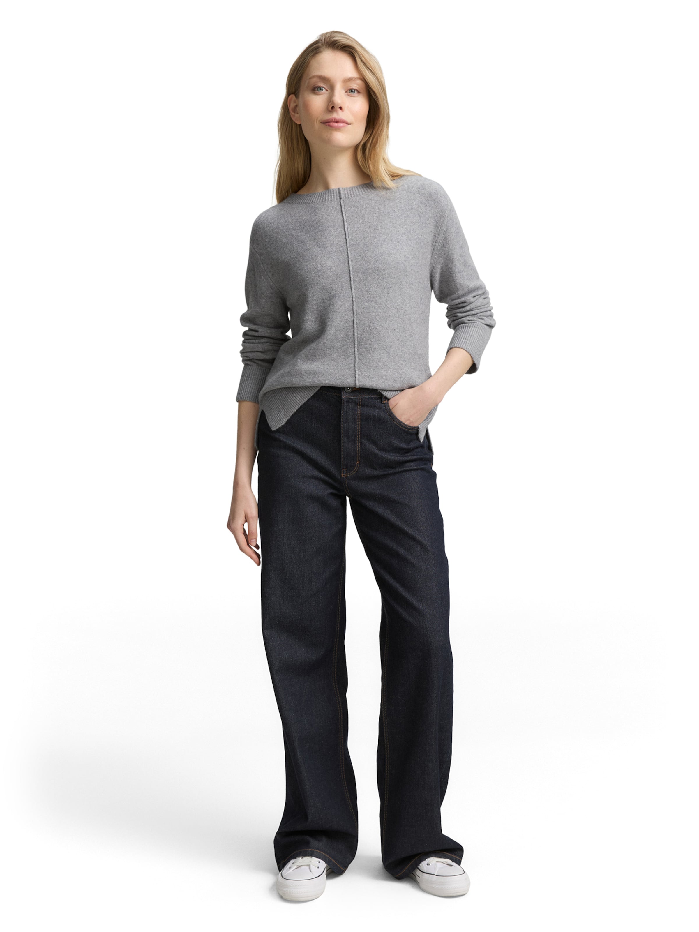 TOM TAILOR Pullover in Grau