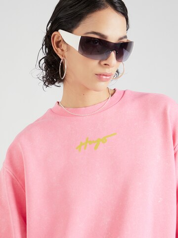 HUGO - Sweatshirt 'Deroxina' em rosa