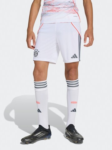 ADIDAS PERFORMANCE Regular Sportbyxa 'FC Bayern 25/26 Away' i vit: framsida
