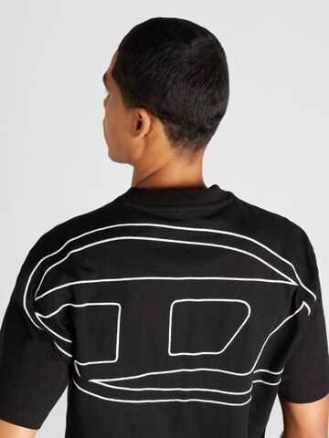 DIESEL - Camiseta 'BOGGY-MEGOVAL' en negro