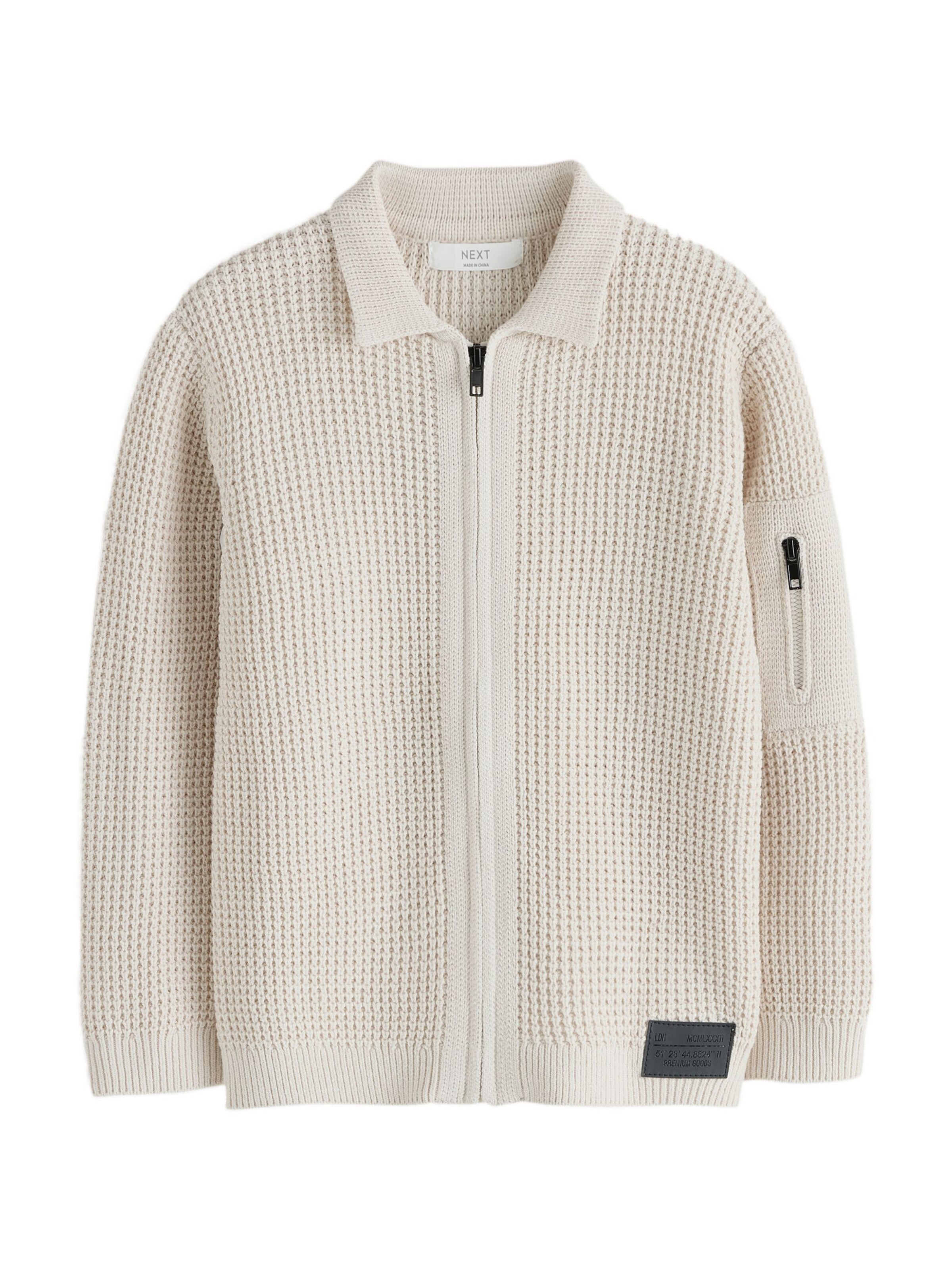 Next Strickjacke in Beige: Vorderseite