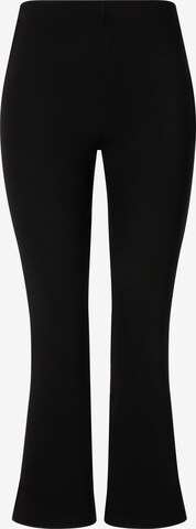 Ulla Popken Flared Leggings in Zwart: voorkant