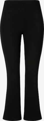 Ulla Popken Flared Leggings in Black: front