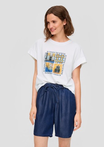 T-shirt s.Oliver en blanc : devant