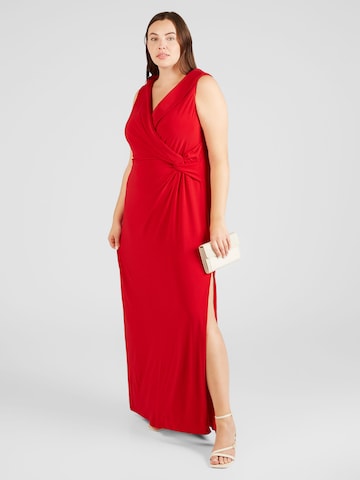 Lauren Ralph Lauren Plus Βραδινό φόρεμα 'LEONIDAS' σε κόκκινο