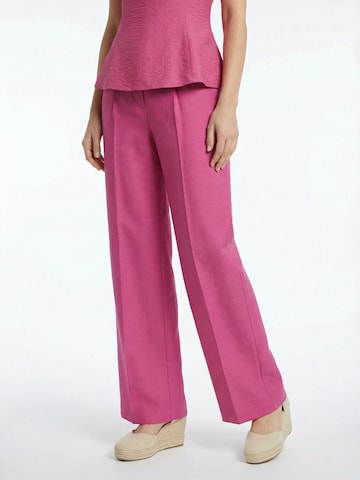 Largi Pantaloni cu dungă 'Finja' de la Guido Maria Kretschmer Women pe roz: față