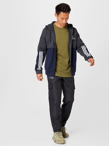 Tapered Pantaloni cu buzunare 'Graphic Ozworld ' de la ADIDAS ORIGINALS pe negru