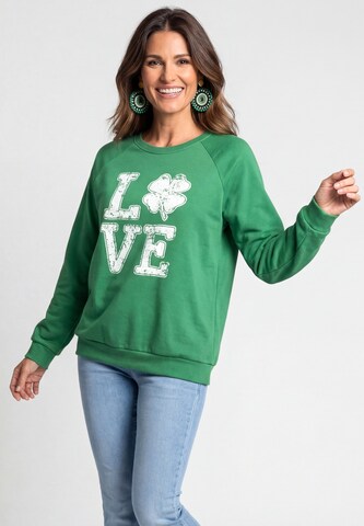Sweat-shirt usha FESTIVAL en vert : devant