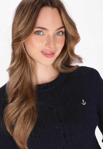 DreiMaster Maritim Gebreid vest in Blauw