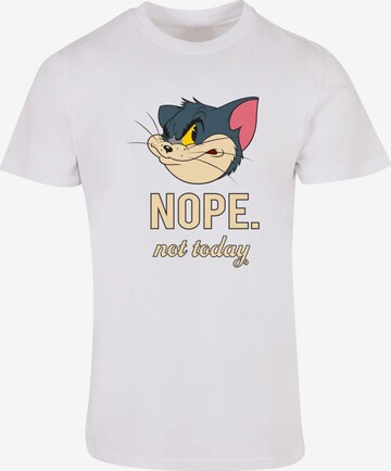 ABSOLUTE CULT Shirt 'Tom And Jerry - Nope Not Today' in Wit: voorkant