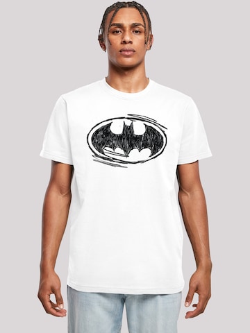 F4NT4STIC Shirt 'Batman' in Wit: voorkant