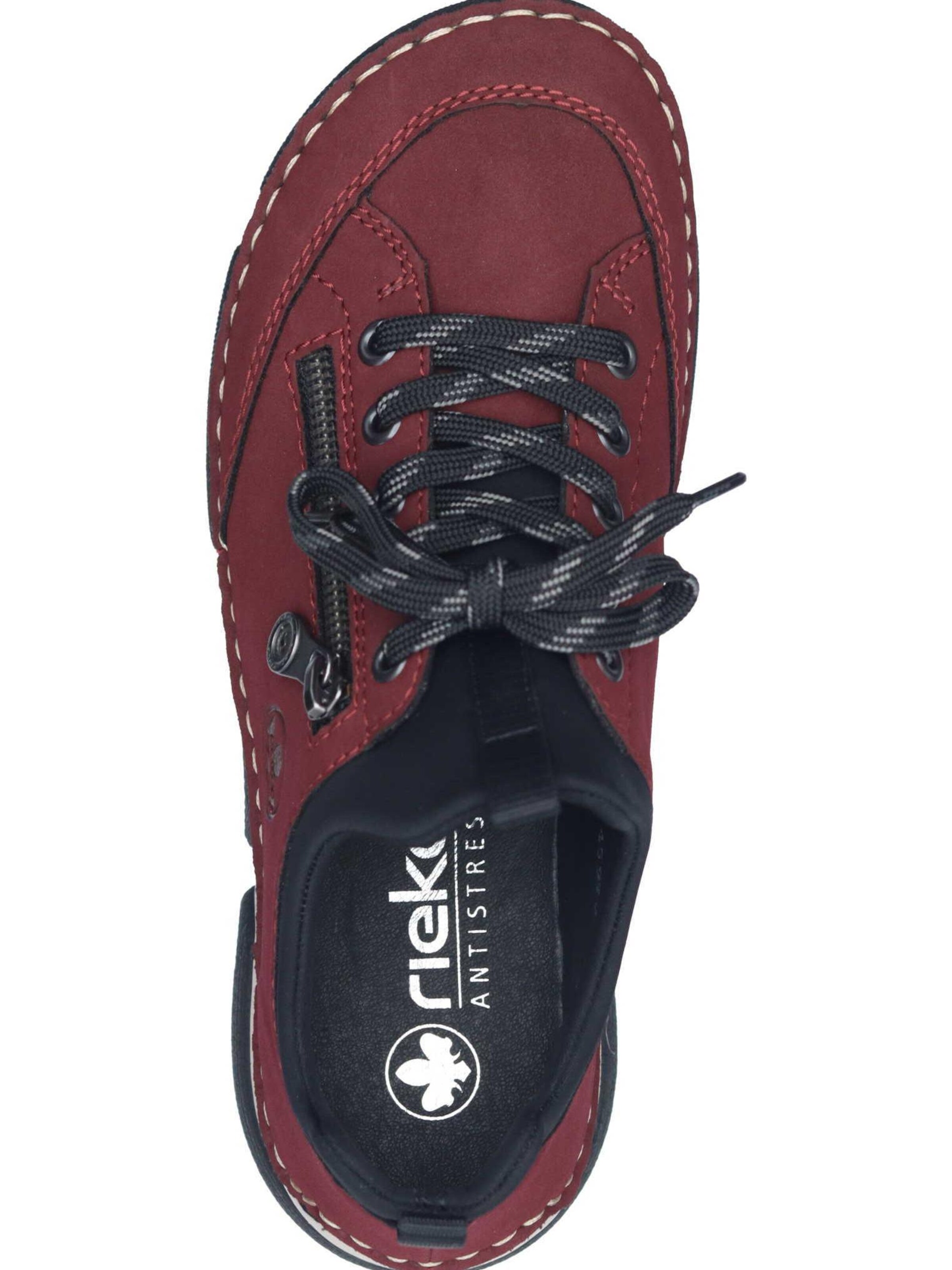Baskets basses Rieker en rouge