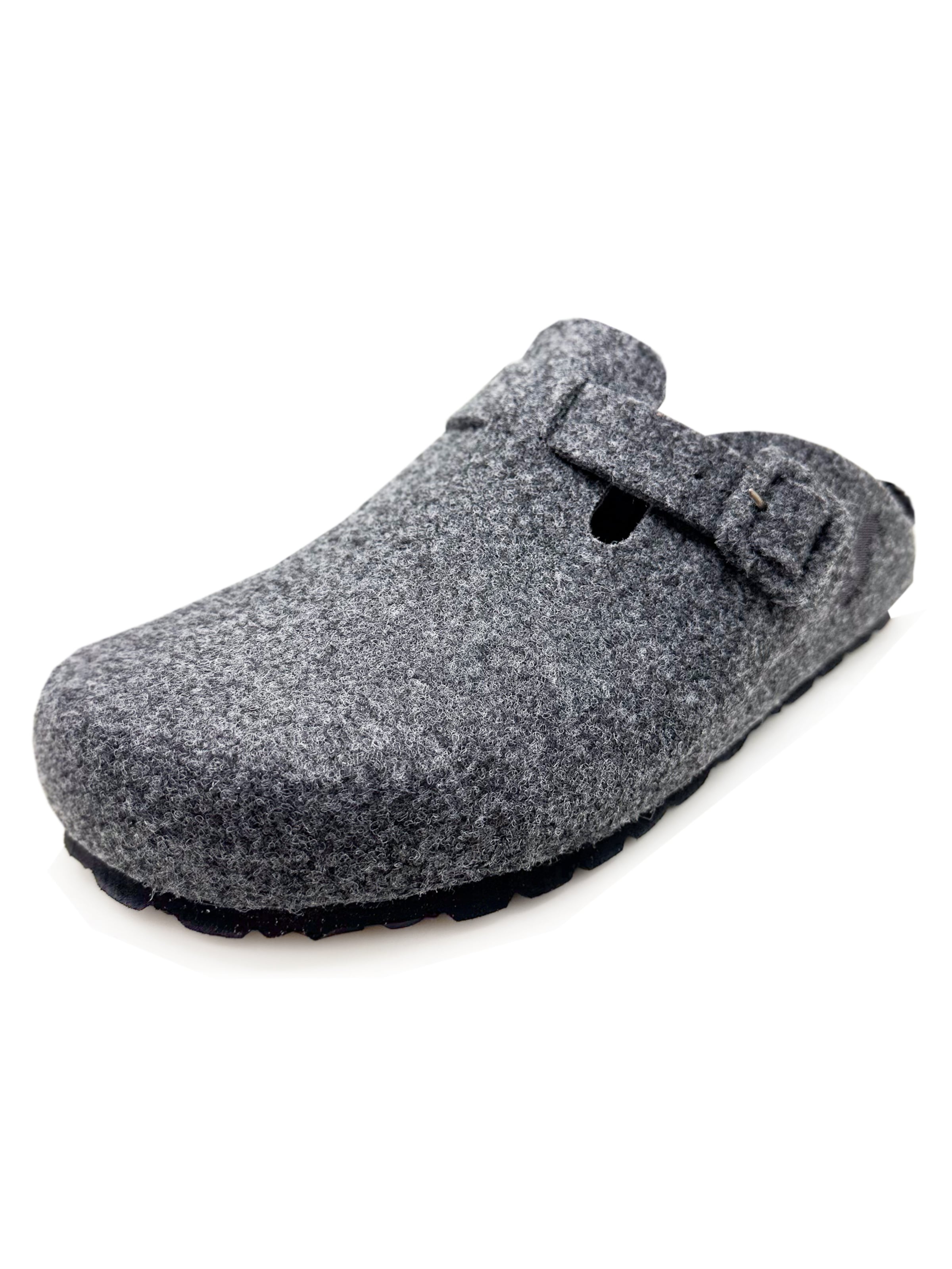 thies Clogs 'thies 1856 ® Recycled PET Buckle Clog' in Grey: front