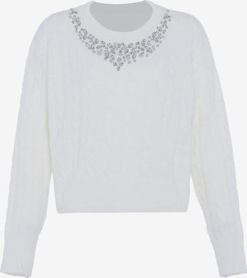 faina - Pullover em branco: frente