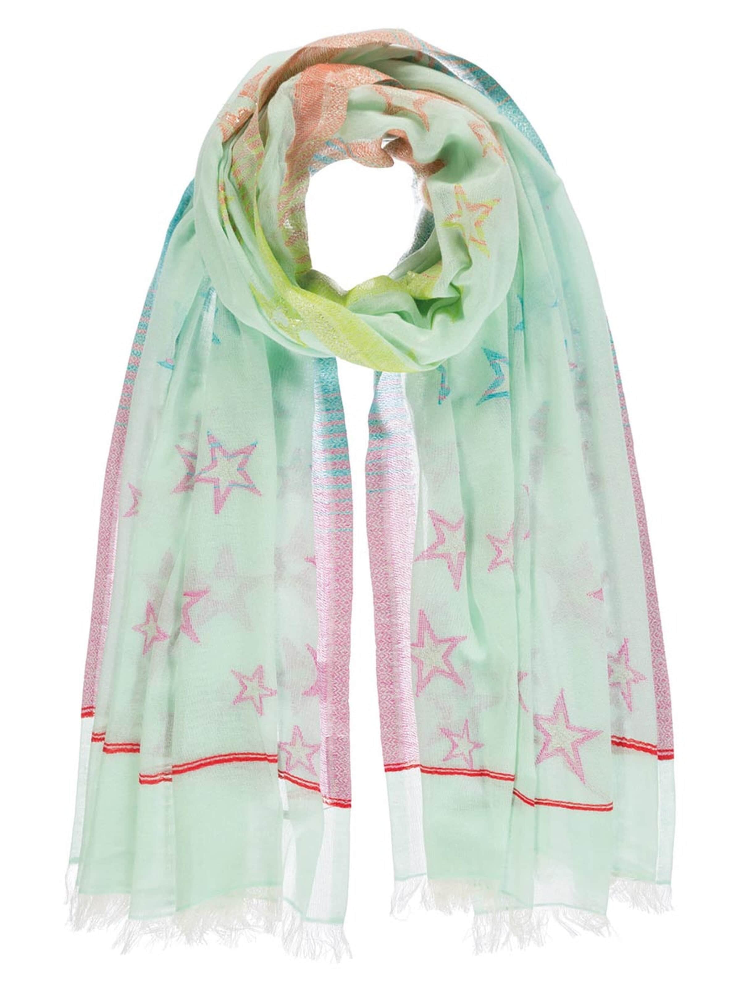 Passigatti Scarf 'Schal Jaquard m. Silbereffekten' in Green: front