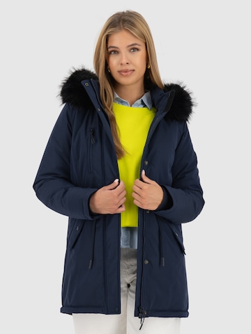 Alife and Kickin Winter Parka 'KierseyAK' in Blue: front