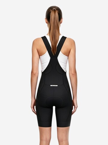 WULIBIKE Skinny Urheiluhousut 'Damen Trägerhose V-Träger, 3D-Polster' värissä musta